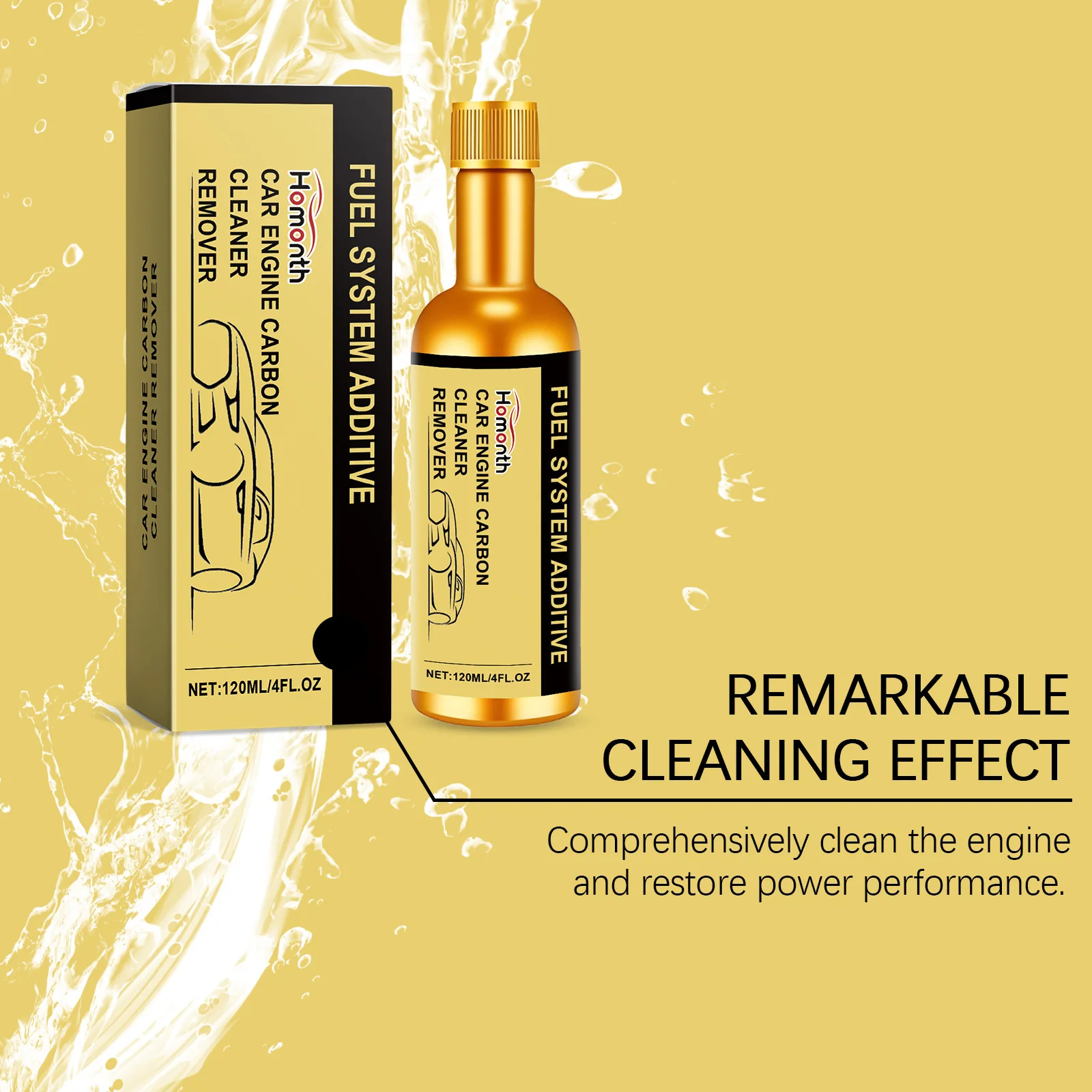 Homonth 120 مللي محرك السيارة المحول الحفاز الأنظف إزالة الكربون تنظيف مسرع الحد من الضوضاء محرك السيارة دفعة الأنظف