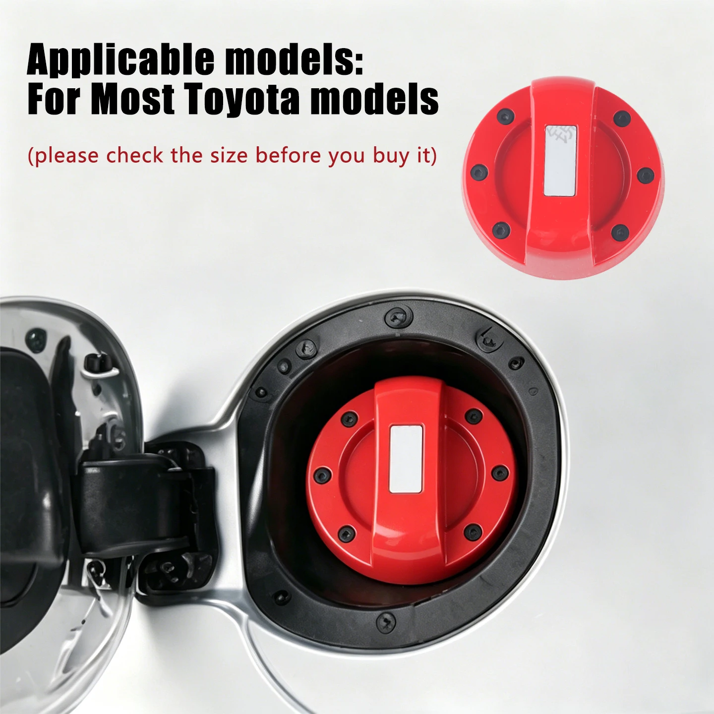 Dekorative Tankdeckelabdeckung für TOYOTA, Öleinfülldeckel, Tankdeckelverkleidung, Dekoration für Camry, ohne Logo – Detail 2