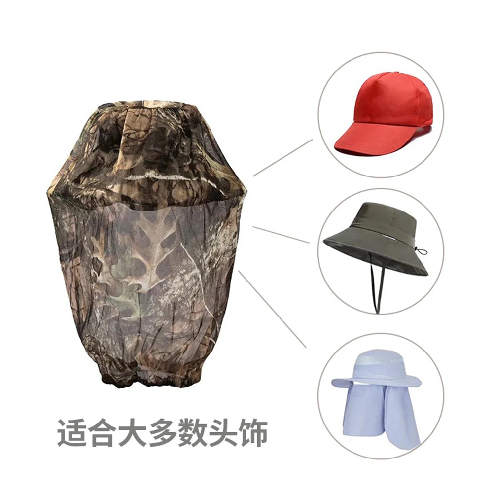 Tactical Bionic Camouflage Mesh Mask Mosquito-Proof Breathable Bird-Watching Headgear Jungle Hat for Outdoor Hunting Adventure