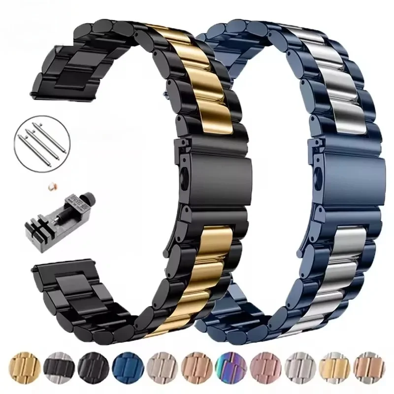 22 mm 20 mm Metallarmband für Samsung Galaxy Watch 7 6 5 4 40 mm 44 mm 46 mm 5Pro 45 mm Edelstahlarmband für Amazfit Bip Huawei GT4.