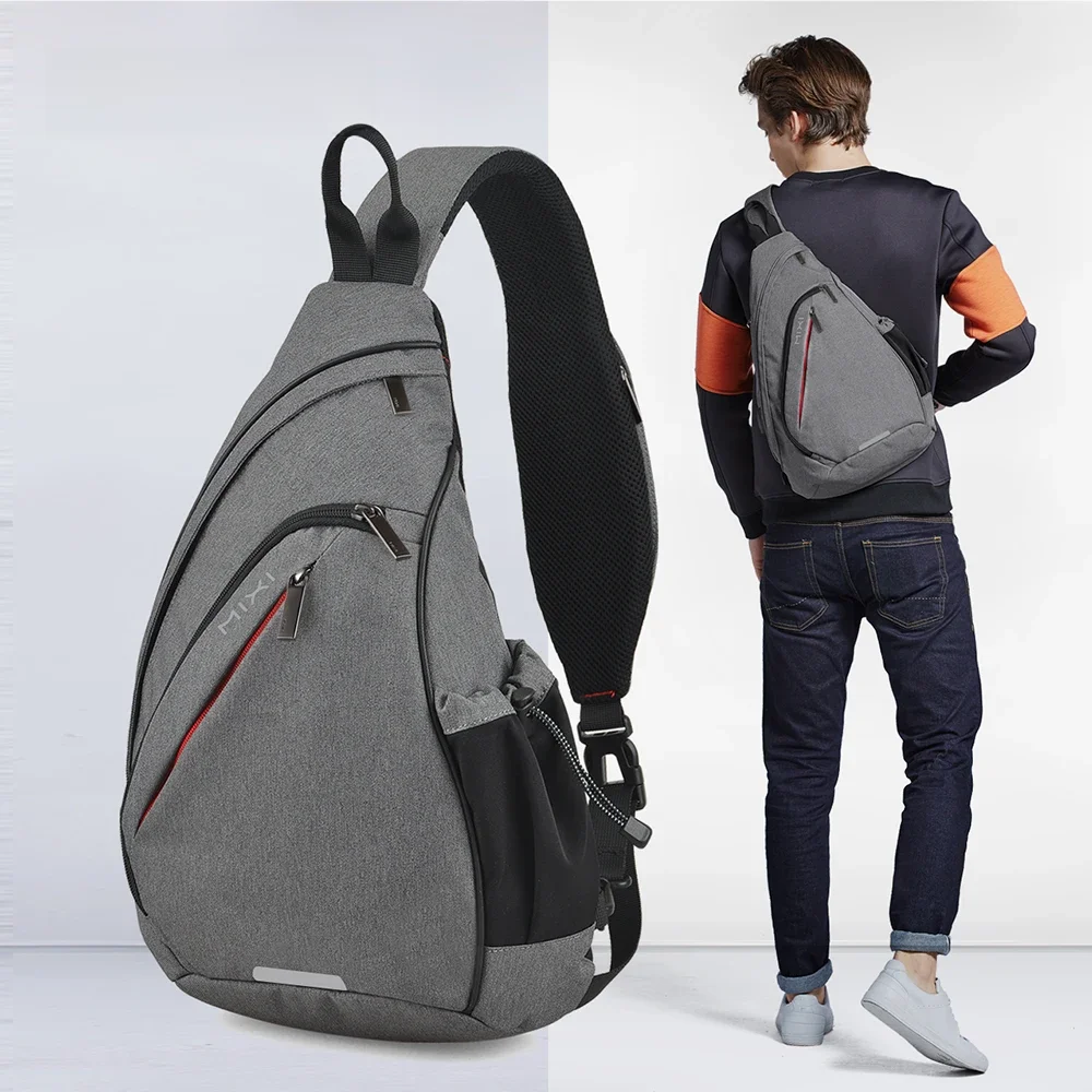 AliExpress mixi Mixi Men One Shoulder Backpack Women Sling Bag Crossbody USB Boys Cycling Sports Travel Versatile Fashion Bag Student School
