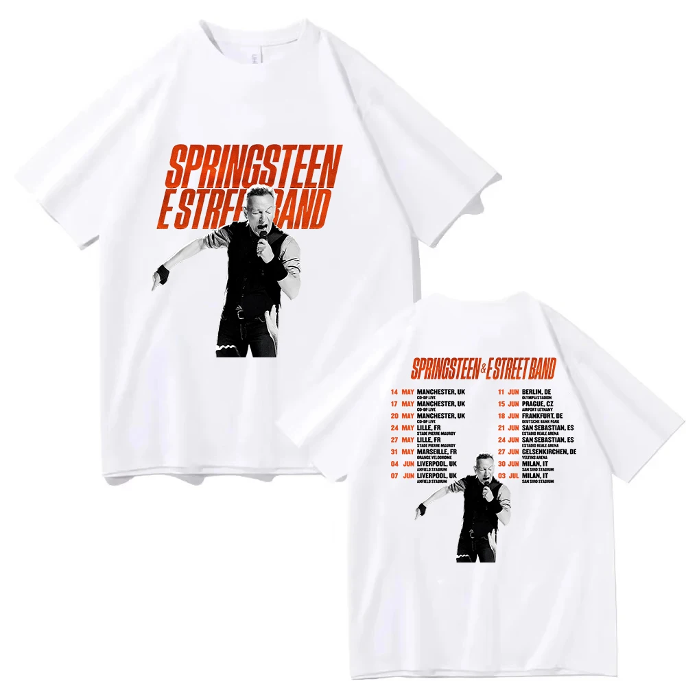 Bruce Springsteen and E Street 2025 Tour T-shirt Man Women Harajuku O-neck Summer t Shirt Tops