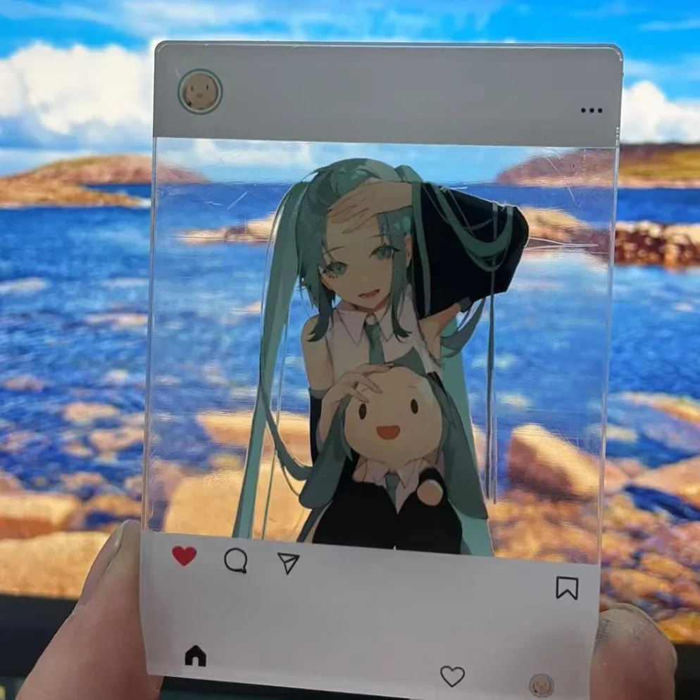 Nowe Anime Hatsune Miku rysunek Kawaii Q wersja akrylowa przezroczysta karta wysokiej jakości zabawki modele ozdoby prezenty — zdjęcie 2