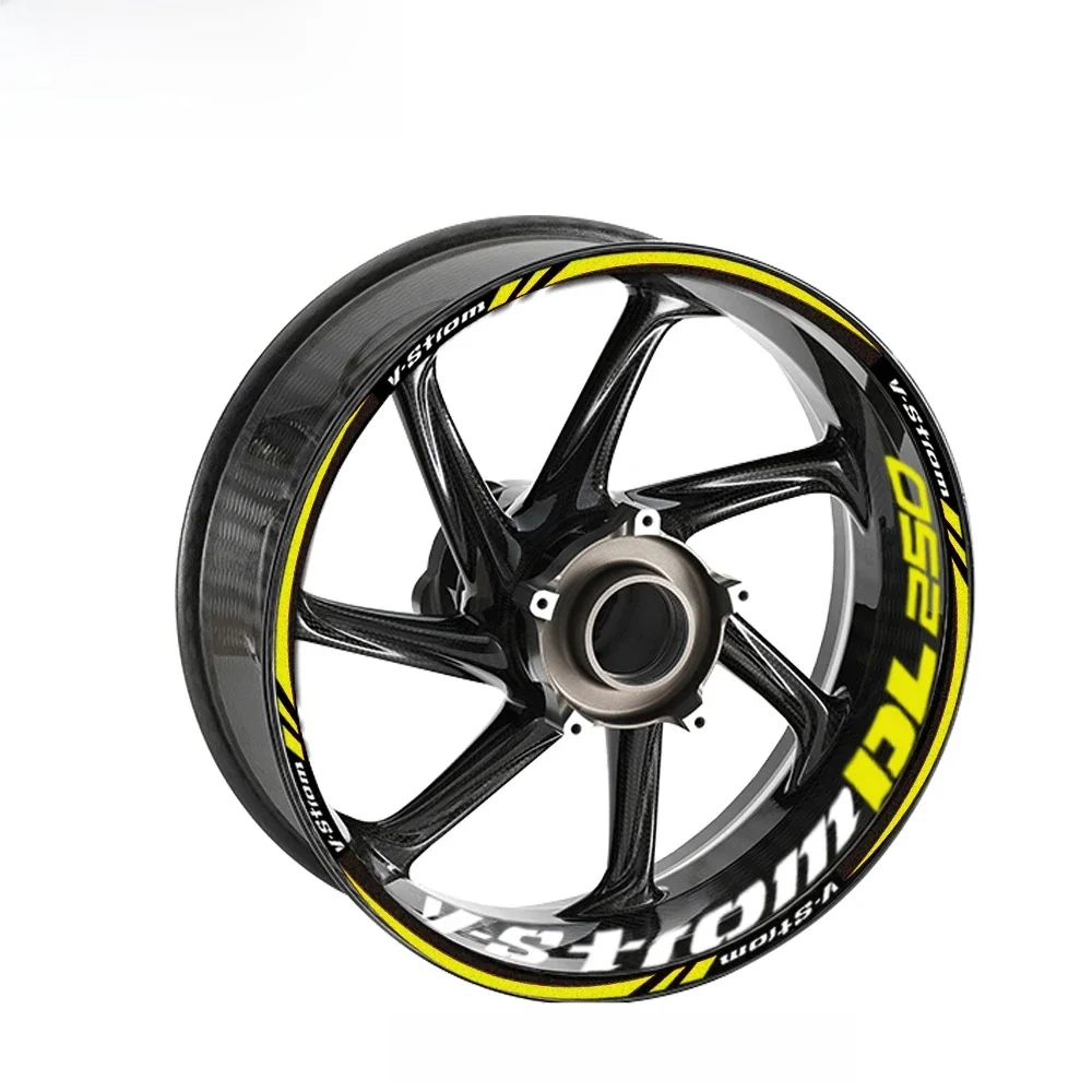 AliExpress AFNCX Decorative Motorcycle Wheel Stickers Reflective Motor Bike Waterproof Rim Decals For SUZUKI V-Strom250 DL250 V-Strom 250