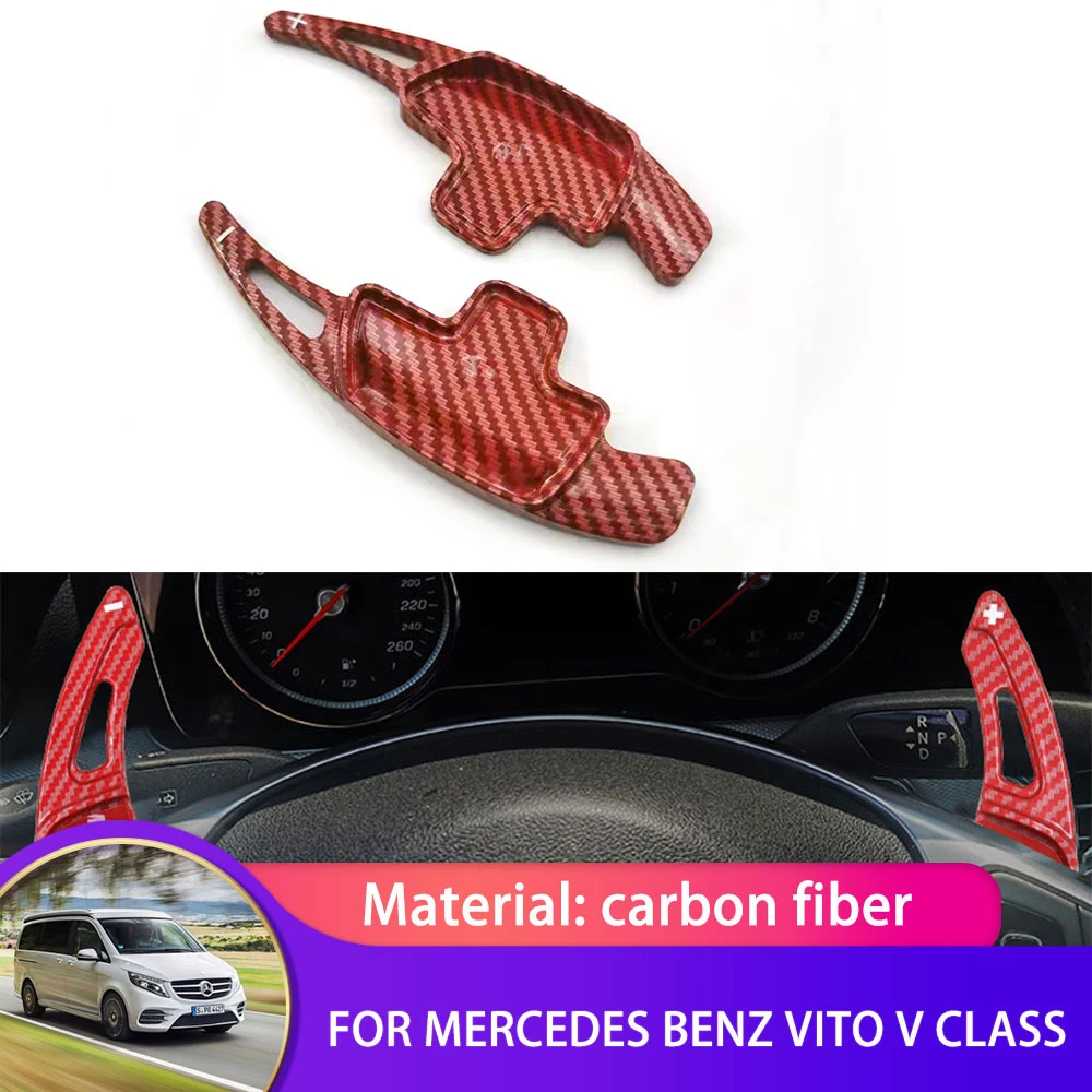 

Car Steering Wheel Carbon Fiber Shifter Paddle for Mercedes Benz Vito Viano V Class W447 2015 2016 2017 2018 2019 2020 2021