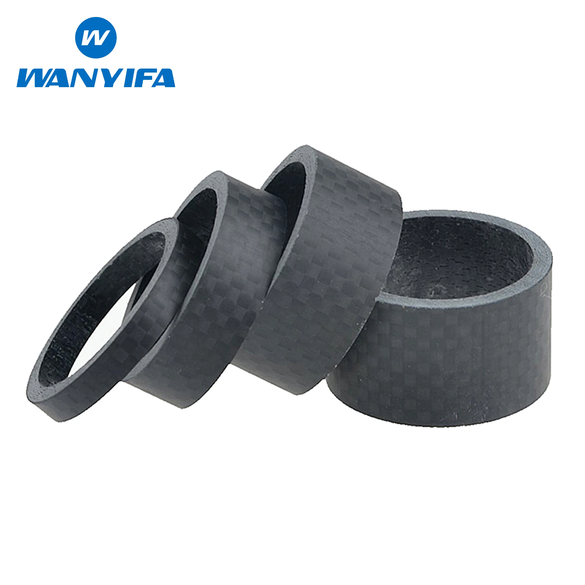 Wanyifa Matte Carbon Fiber Bike Headset Spacer Lightweight Bicycle Fork Gasket Washers 5/10/15/20/25/3035/40/45/50/55.../200mm