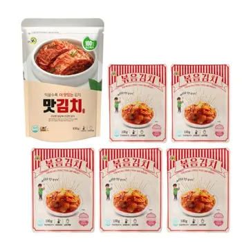 초특가! 일미맛김치80g(4팩)+볶음김치100g(4팩) -여행 캠핑 반찬 도시락 냄새걱정끝 