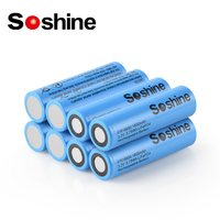 Soshine 3.2V 18650 1800mAh LiFePo4 Battery High quality 3.2V 18650 Rechargeable Battery 1800mAh Batteries for Charge 2000 Cycle