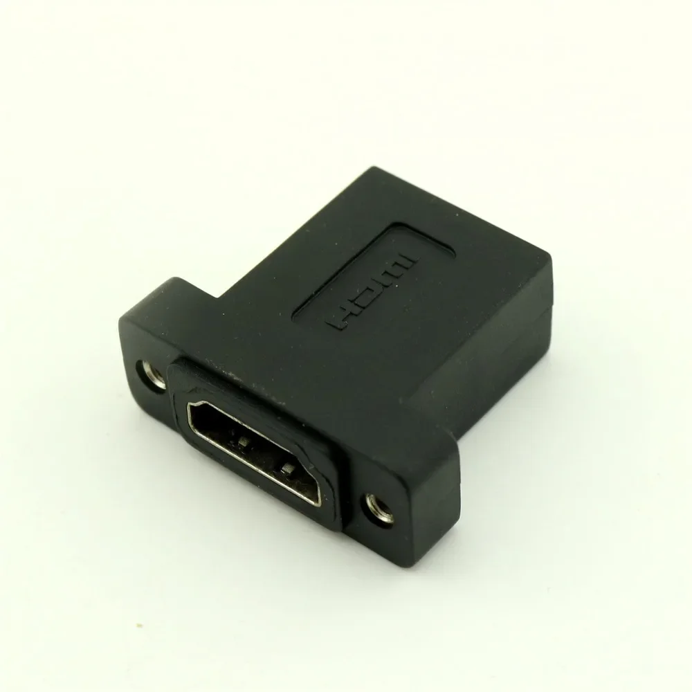 1 szt. Adapter HDMI żeński-żeński do montażu panelowego, przedłużacz, złącze kompatybilne z 1080P 3D LCD HDTV — zdjęcie 2