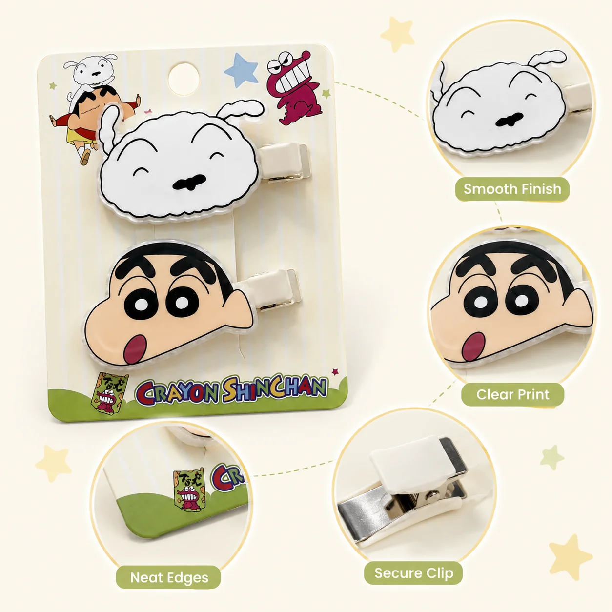 New cute cartoon crayon-style Xiaoxin hairpin with curly hair accessory, fashionable, exquisite and personalized headwear