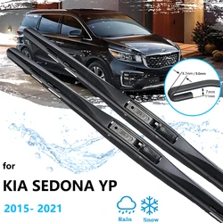 2x For Kia Grand Carnival Sedona YP 2015~2021 Wiper Blades Brushes Cutter Car Accessory Windscreen Windows U J Hook High Quality