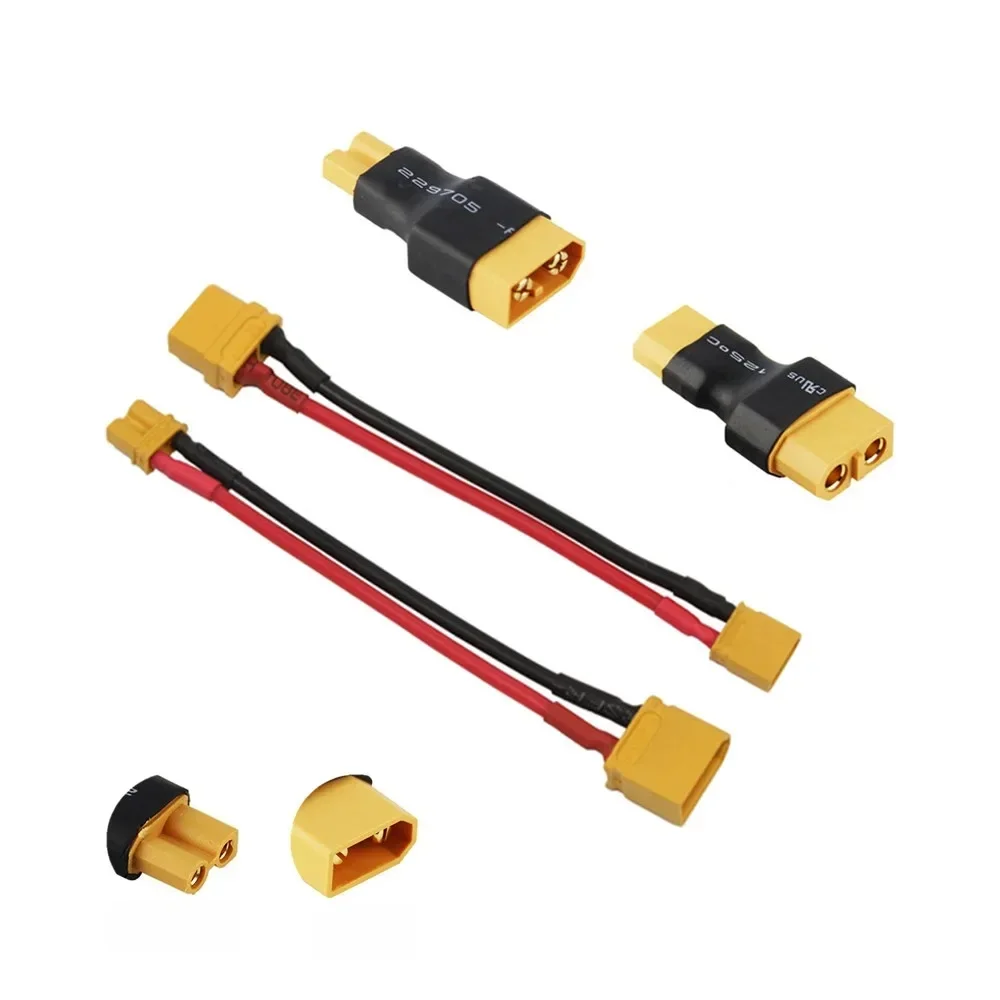 Adaptateur de connecteur XT60 à XT30, prise mâle/femelle, fil en Silicone XT30 à XT60, câble de 10CM pour pièces de Drone RC FPV Quadcopter, 1 pièce
