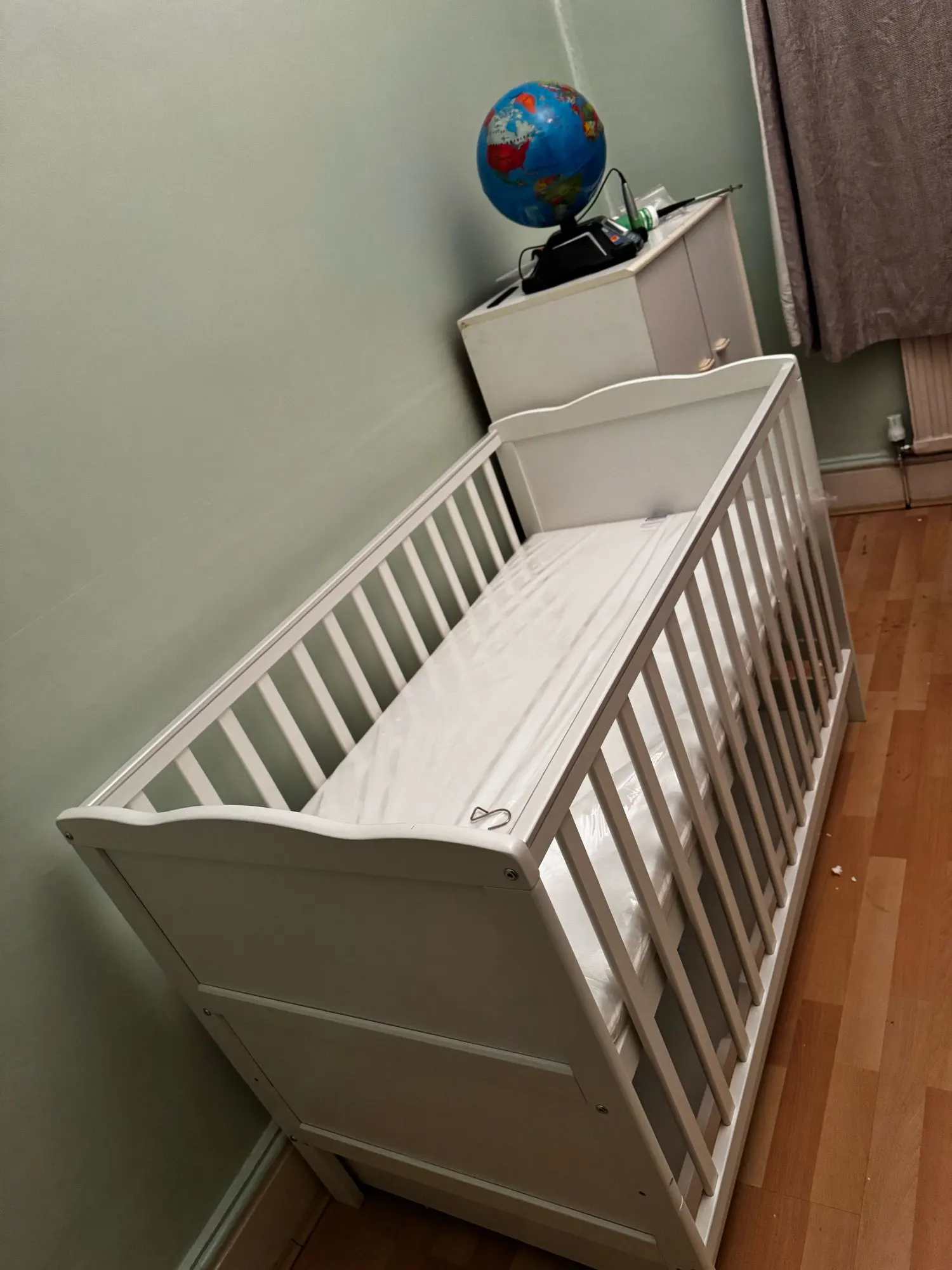 mcc direct Wooden Baby Cot Bed & Drawer & Aloe Vera Mattress (Orlando Drawer) photo review