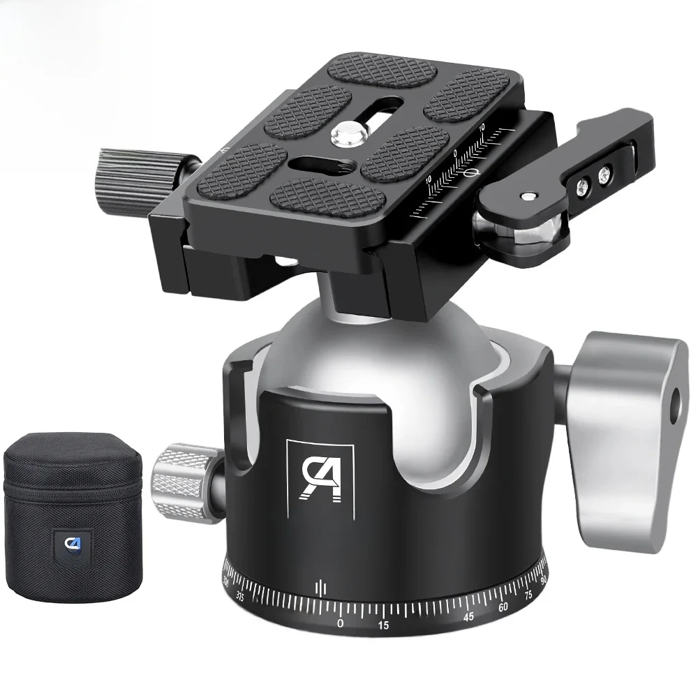 ARTCISE 46mm Low Profile Dubbele U Desin Balhoofd met Hendel Ontgrendeling voor Camera Monopod DSLR Camcorder Telescoop belasting 25kg - afbeelding 2