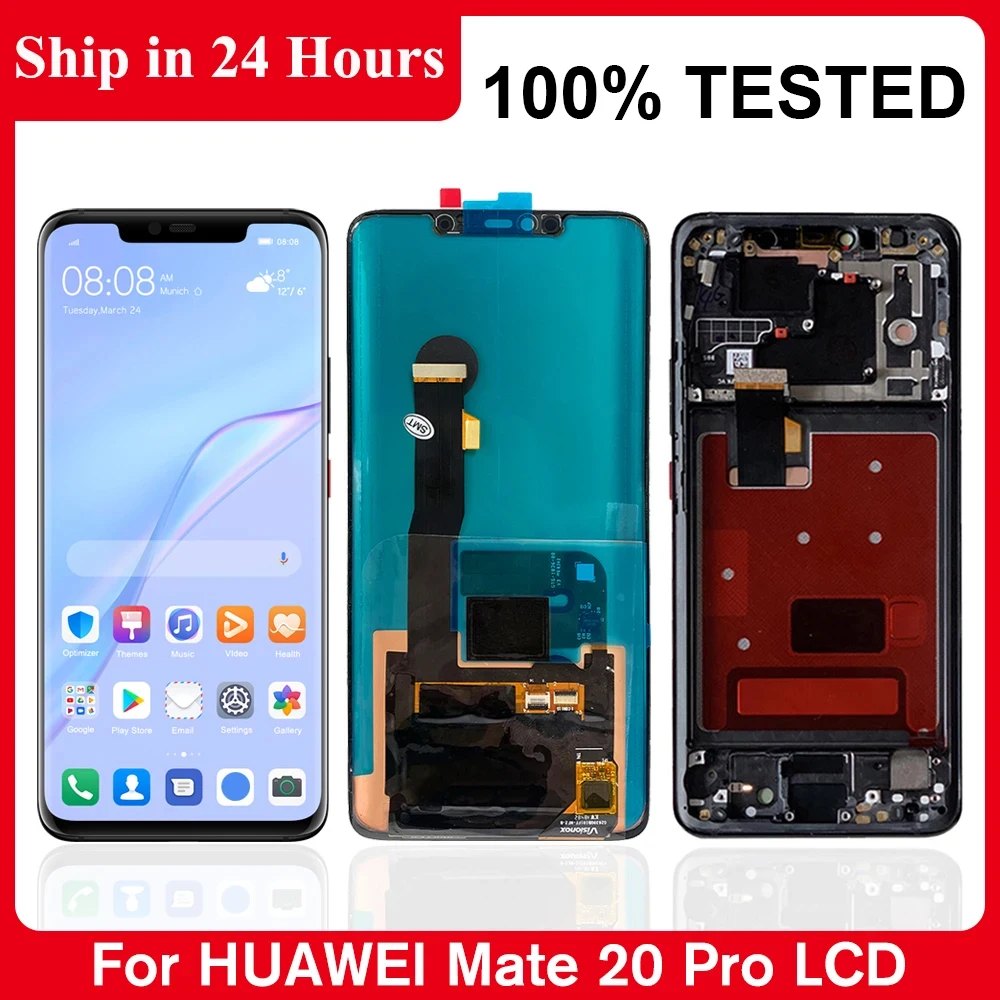 

for Huawei Mate 20 Pro LCD Display with Fingerprint Touch Screen Digitizer Assembly For Huawei Mate20Pro LYA-L09,L29,AL00 screen