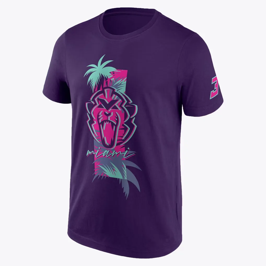 Purple Lion T-shirt Max Verstappen Men's Special Edition T-shirt Sportswear Fashion Breathable Quick Drying Top Casual Neutral