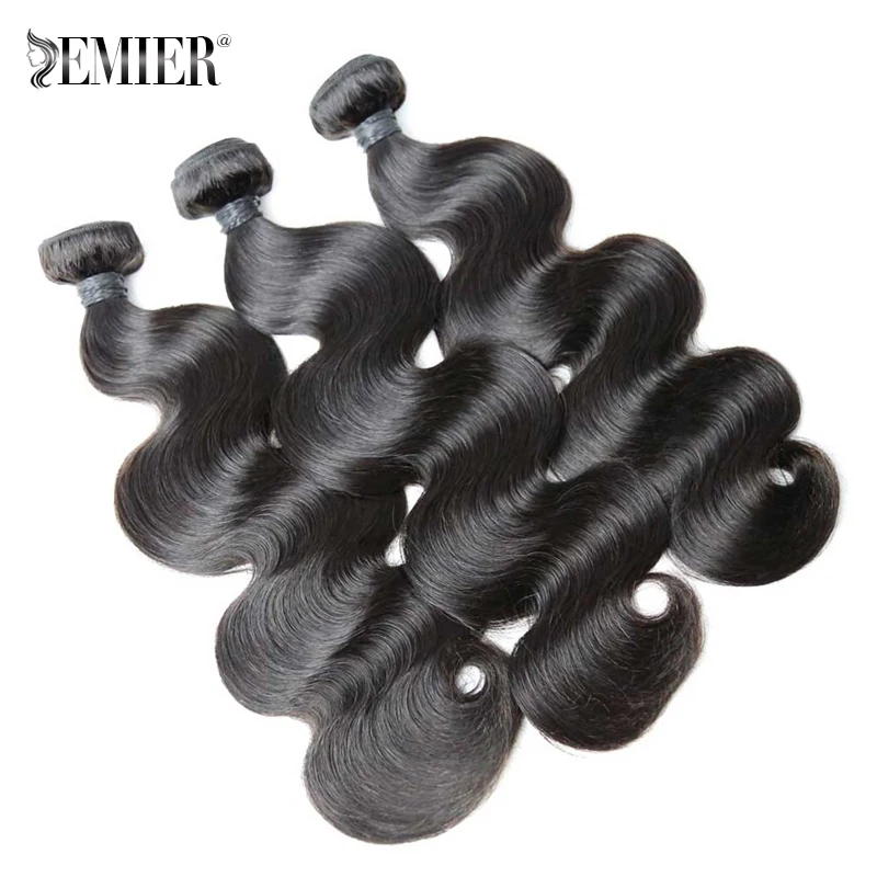 Body Wave 1/3/4pcs Deal tessuto brasiliano dei capelli umani per le donne nere estensioni dei capelli umani Remy brasiliani neri naturali