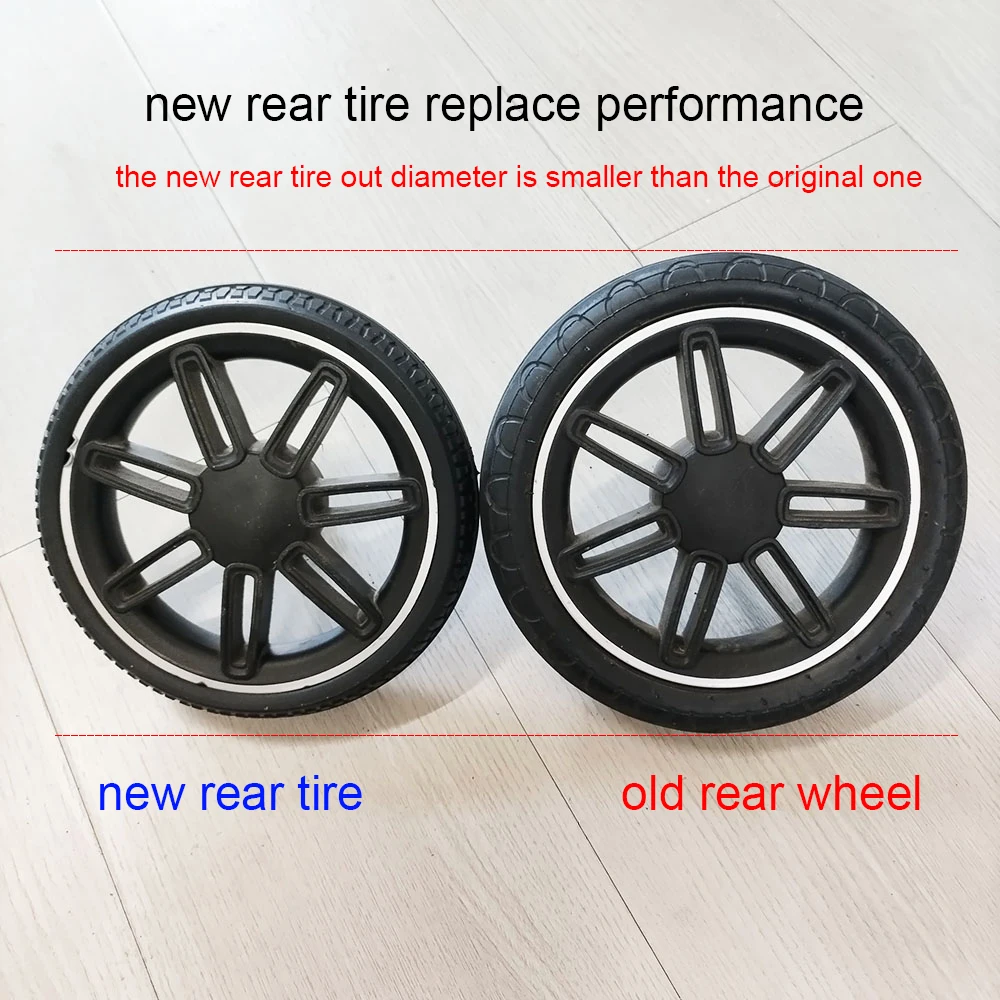 Buggy Tire Custom For Triv Front Or Rear Wheel PU Tubeless Tyre Cover With Tread DIY Compatible Baby Stroller Accessories