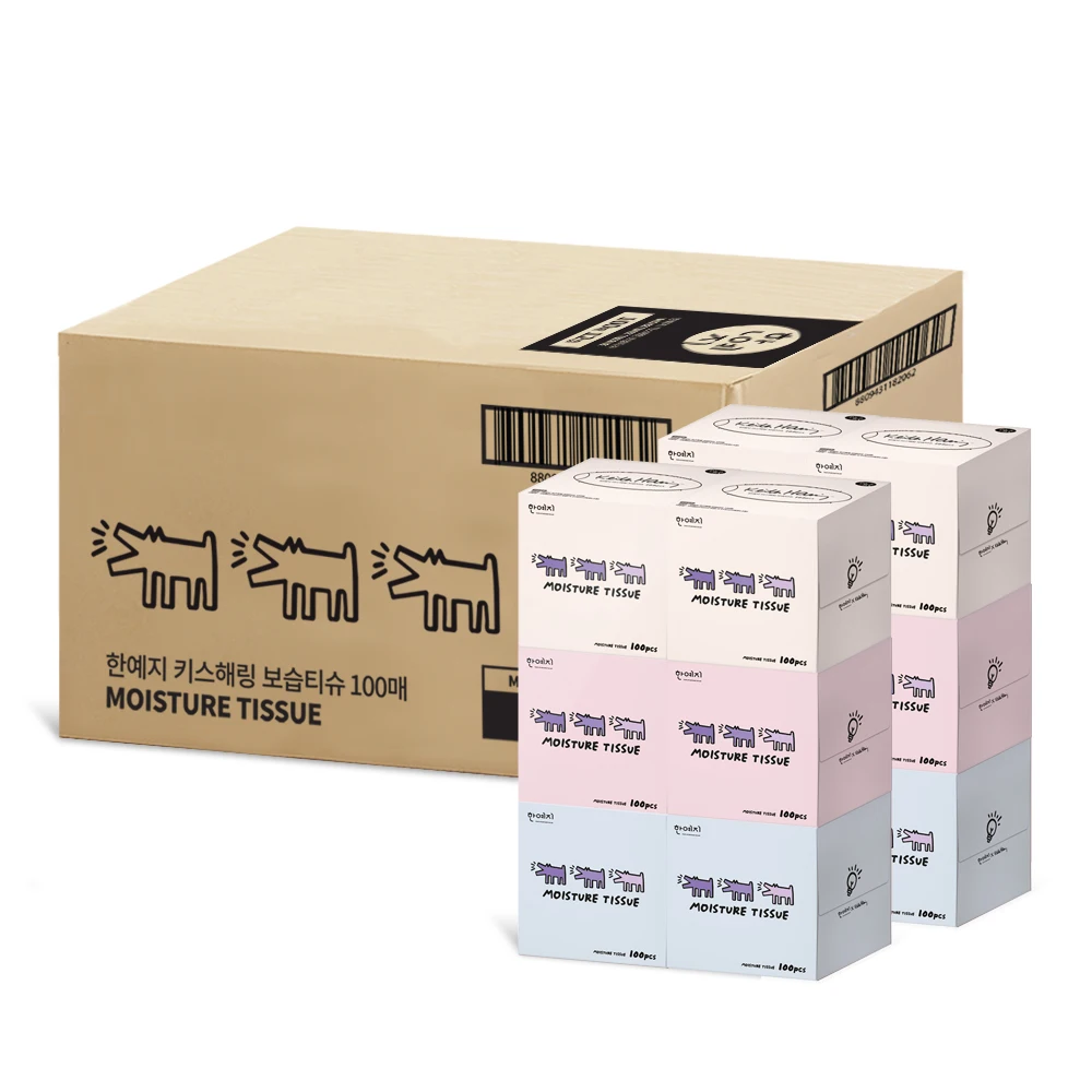 HANYEJI One box of 12 box of 100pcs KEITH Haring-protecting moisture beauty tissue HANYEJI Toilet Paper tissue