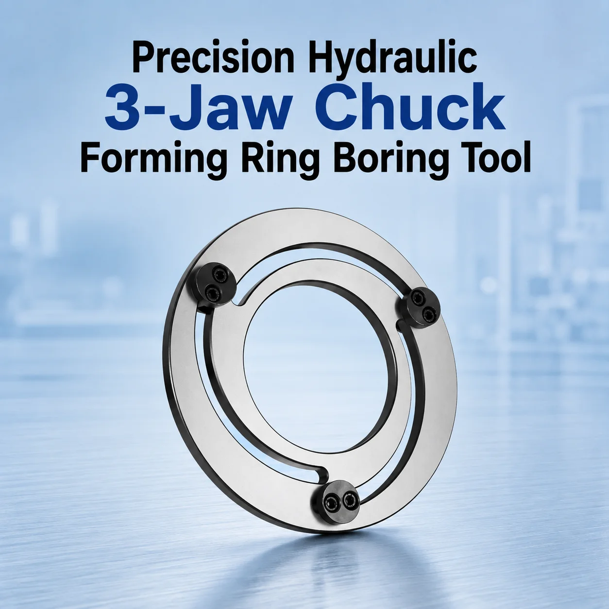 Precision Hydraulic 3-Jaw Chuck Forming Ring Boring Tool 5 6 8 10 Inch Soft Jaw Repair CNC Lathe Accessories