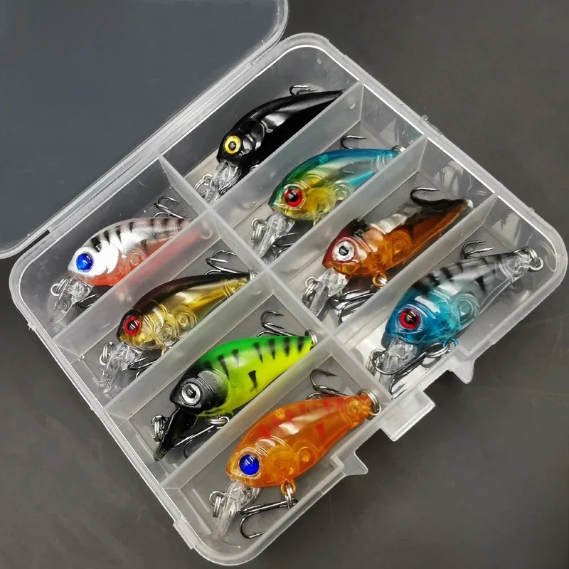 8 szt. Zestaw przynęt wędkarskich Crank Bait Minnow Pływająca sztuczna przynęta Przynęta wędkarska Topwater — zdjęcie 2