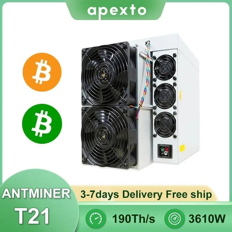 

Купите 5 и получите 2 бесплатно Биткоин-Майнер BITMAIN Antminer T21 190T 3610W BTC с блоком питания