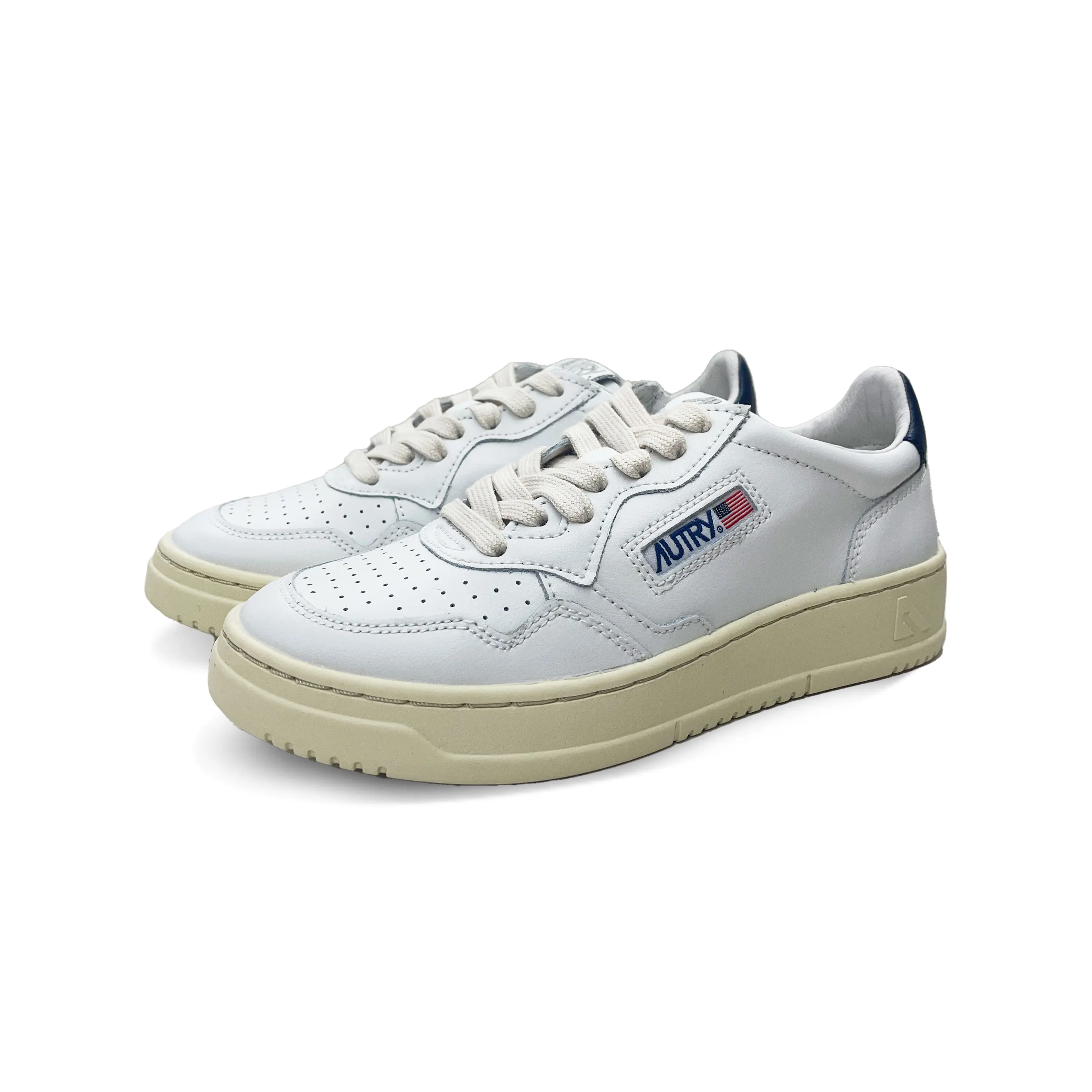 Autry-zapatillas de deporte Medalist para mujer, zapatos bajos de cuero, color blanco, azul, AULW-LL12