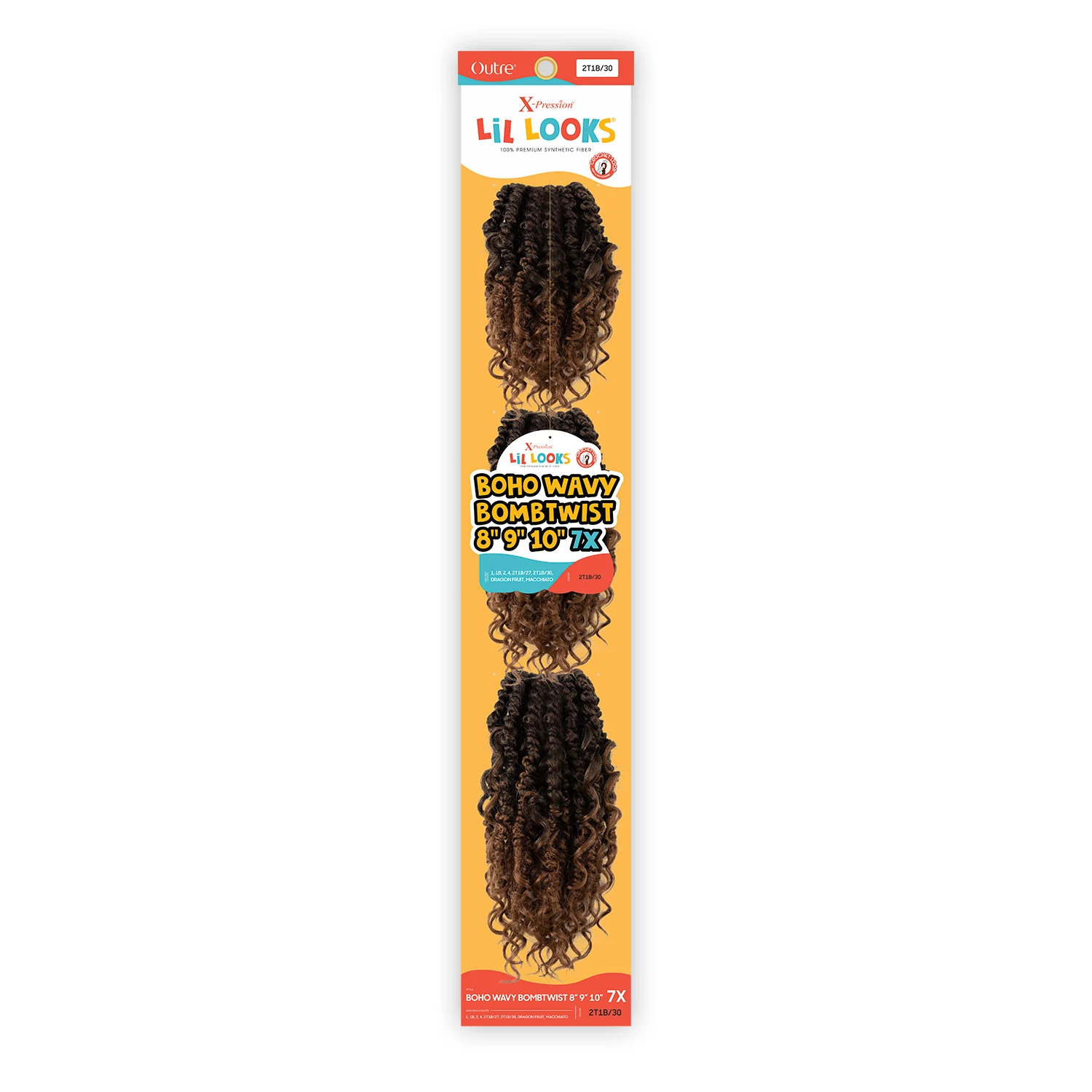 

Outre Синтетические вязаные крючком косы X-Pression Lil Looks Boho Wavy Bombtwist 8 "9"10" 7X