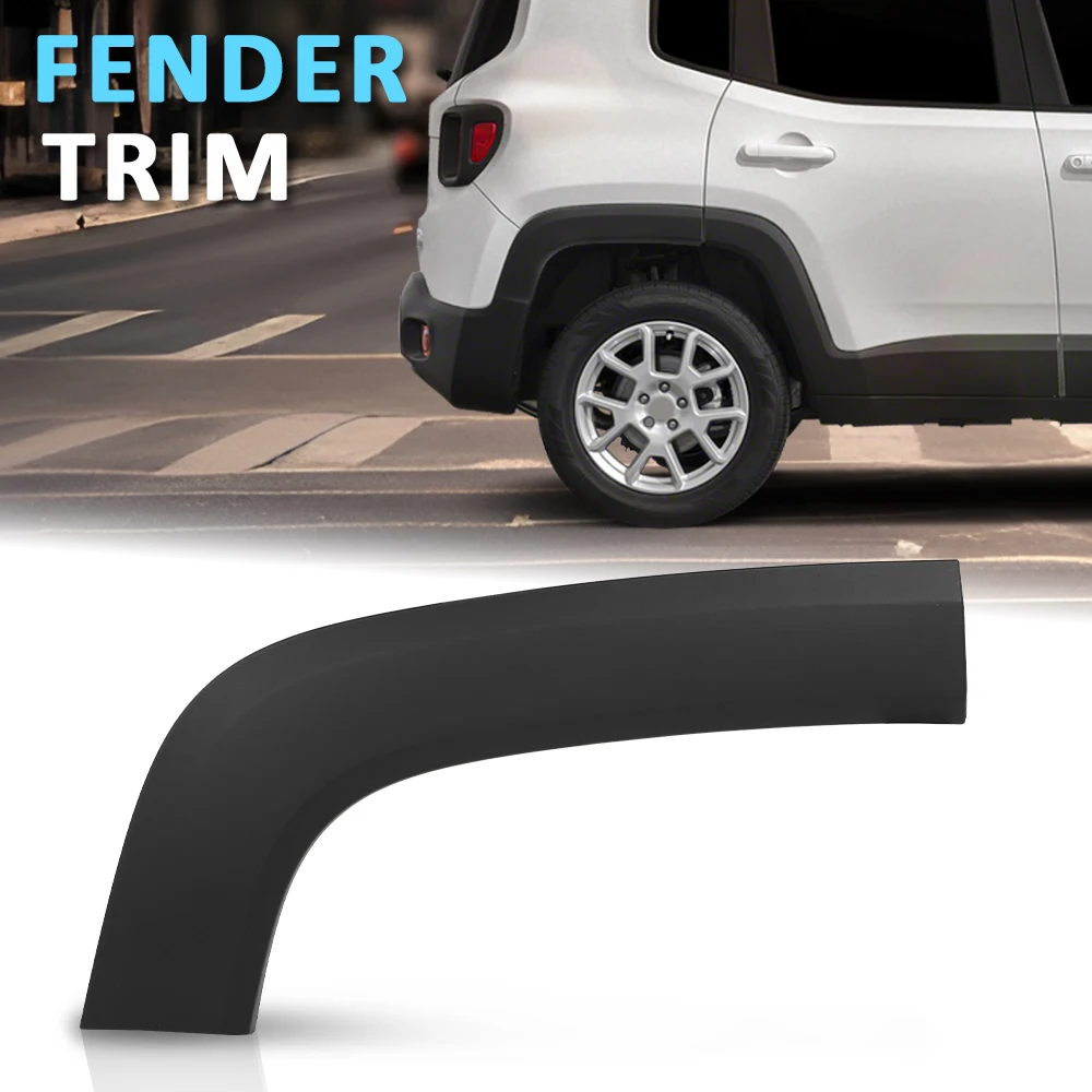 

Rear Wheel Molding Right Passenger Side Black Fit for 2015-2021 Jeep Renegade Strong Sturdy Durable