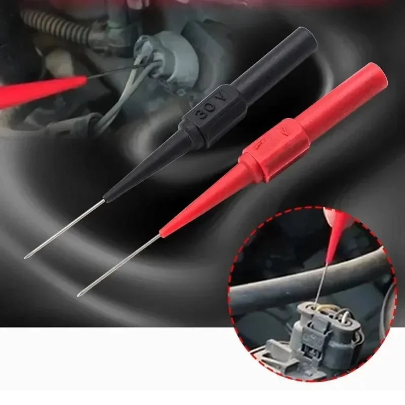 0.7mm 30V sondy samochodowe narzędzia diagnostyczne Auto multimetr przewody pomiarowe przedłużenie przekłuwanie pleców końcówki igłowe sondy narzędzia mechaniczne — zdjęcie 2