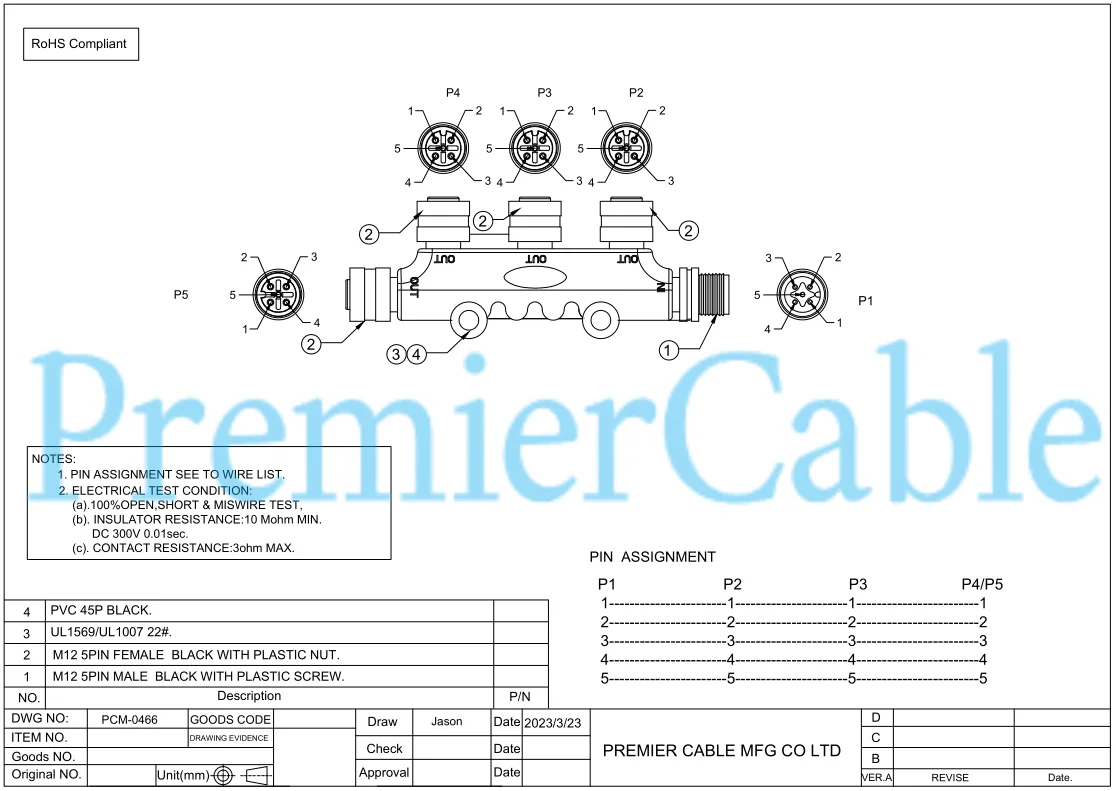NMEA 2000 N2k 3 Port T-Stecker Marine M12 Gewinde IP67 3-Wege-MultiPort-Backbone-Drop-T-Adapter für Can Bus CANOpen Garmin – Detail 1