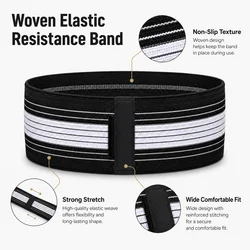 Fabric Resistance Band for Legs Glute Hip Exercise Non Slip Woven Elastic Loop for Squats Yoga Pilates Home Gym Fitness Training
