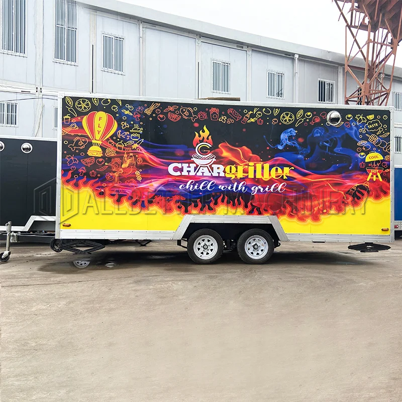 Food Catering Food Trailers Fully Equipped Taco Truck Mobile Kitchen Pizza Coffee Cart BBQ Trailers Cheap Mobile Food Truck