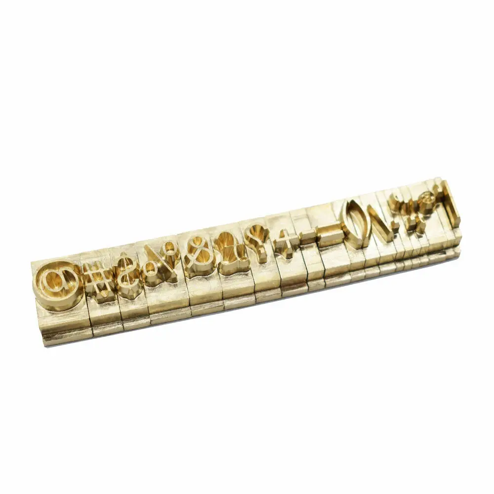 Brass Flexible Lettersof Hight 8mm Numbers Alphabets Symbols and Optional Fonts forDIY Die Stamp Mold Hot Foil Stamping Machine