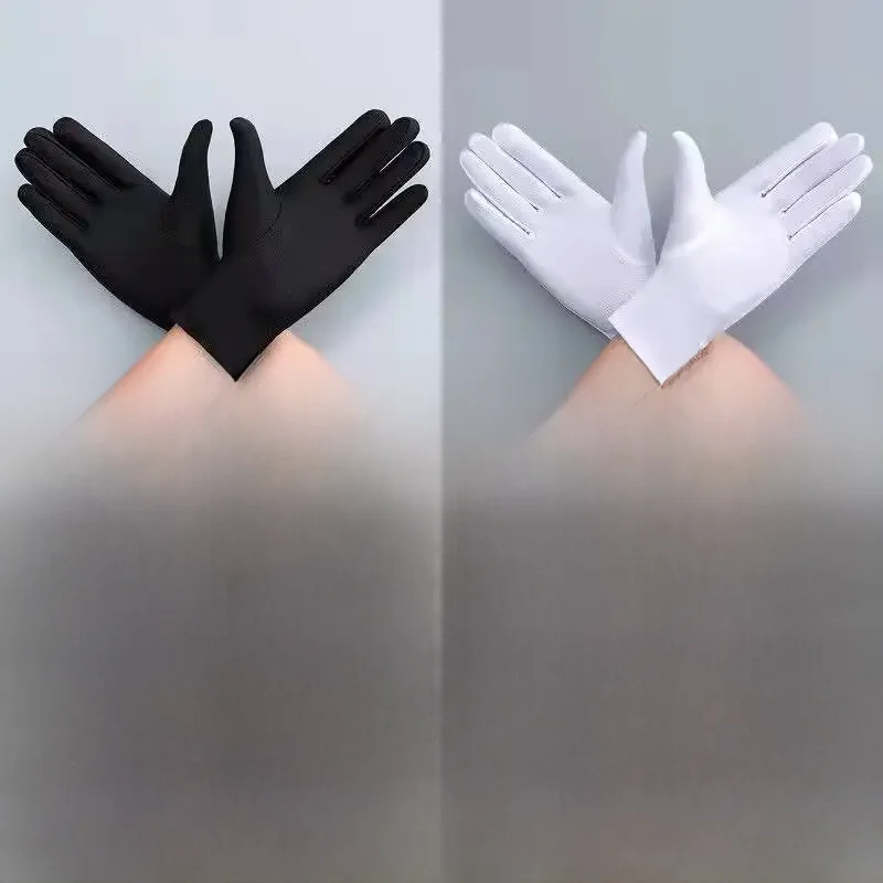 AliExpress MOONBIFFY Autumn Summer Thin Ice Silk Gloves Spring Cycling Driving Black White Gloves Training Sun Protection