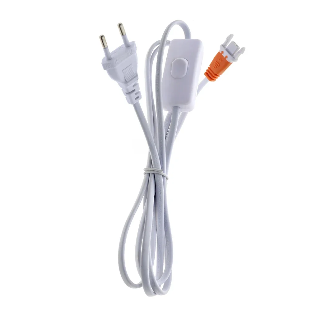 Câble d'alimentation avec interrupteur 220-240V, connecteur, cordons électriques, câble d'extension d'alimentation de 1M pour barre lumineuse LED / bande lumineuse
