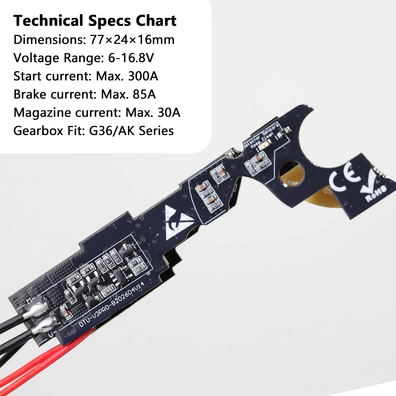 T238 V1.7 V3 PRO MOSFET ETU Optischer Sensor Programmierbar für AIRSOFT Gel Blaster V3 Gearbox – Detail 18