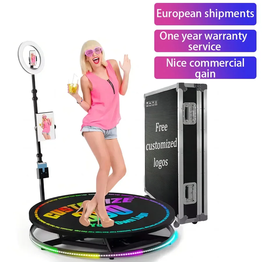 360 Fotos Kabine Kabine Kamera 60-115cm Photo booth automatische rotierende Selfie-Maschine rotierende Video kabine für Ereignisse und
