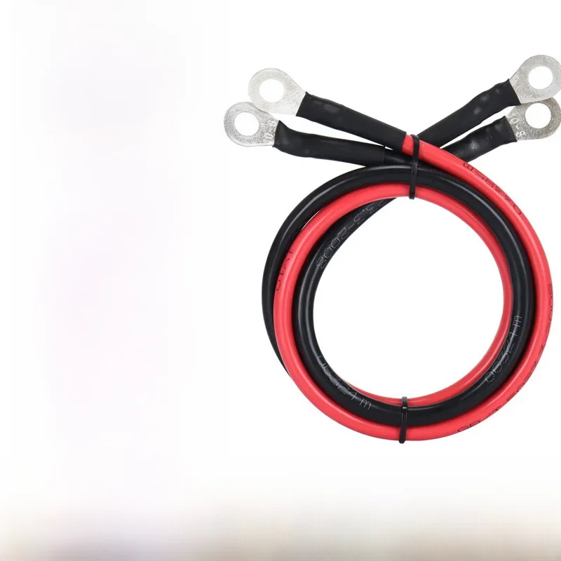 Jeu de câbles d'onduleur de batterie avec bornes (stock ue/CN) cordon en cuivre toronné 8/6/4/2AWG fil de connexion d'énergie solaire avec cosses