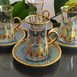 Paşabahçe Hümeyra Handle Tea Set for 6 Persons