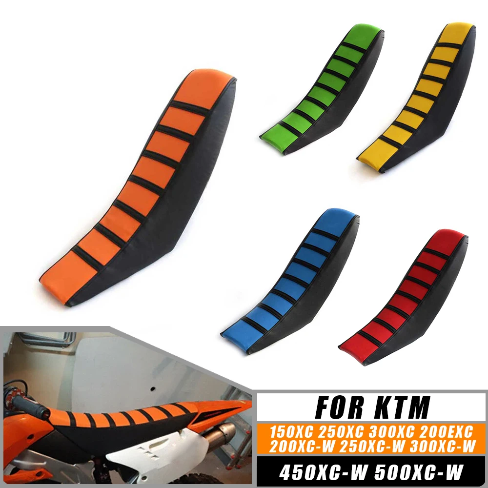 Motocross Striped Soft-Grip Gripper Soft Seat Cover Rubber For KTM 150XC 250XC 300XC 200EXC 200XC-W 250XC-W 300XC-W 450XC-W 500X