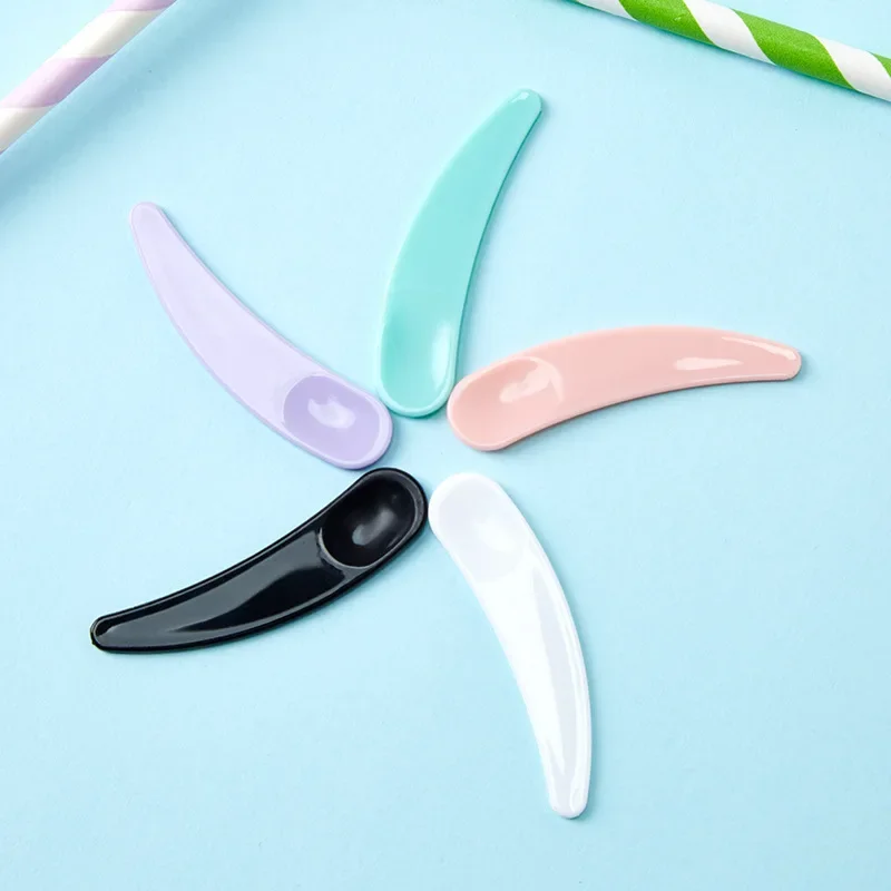 Mini spatule incurvée au poulet pour masque de maquillage, cuillère à crème cosmétique, anciers de crème pour les yeux, kits d'outils de beauté pour le visage, 10 pièces