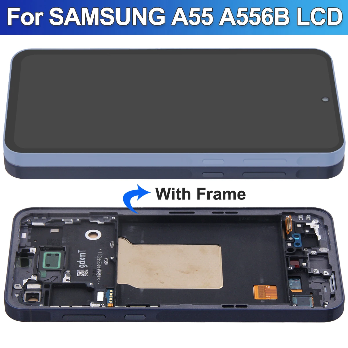 6.6\'\' AMOLED With Frame For Samsung A55 5G LCD A556V A556E A556B A5560 Display Touch Screen Digitizer Support Fingerprint