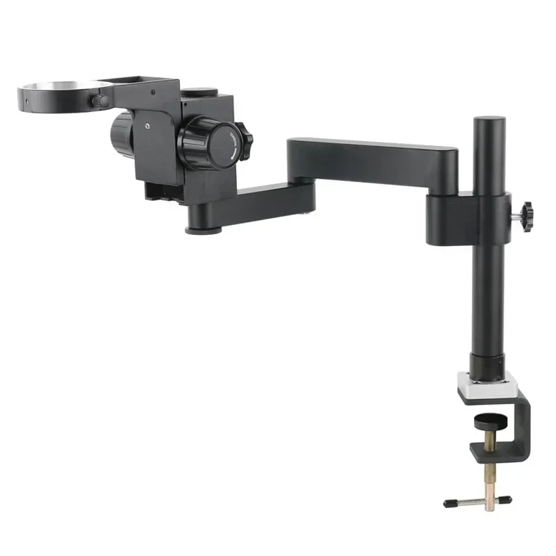 Scharnierende Arm Klem Microscoop Beugel 76mm 50mm Scherpstellen Houder Voor Stereo Microscoop Monoculaire lens Video Microscoop Camera - afbeelding 2
