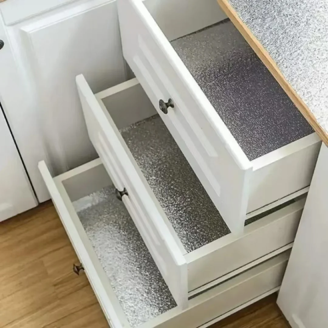 ملصق مضاد لزيت المطبخ، ورق حائط ذاتي اللصق مقاوم للحريق بدرجة حرارة عالية لتجديد الخزانة والكونترتوب 40/60 سم × 3 م