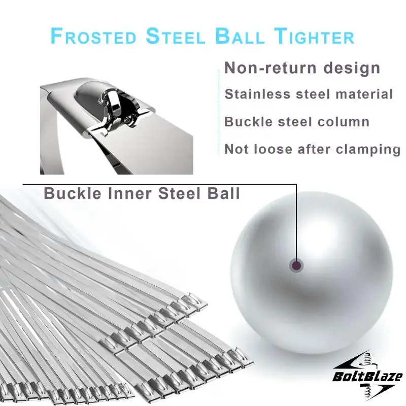 ربطات بسحاب معدنية متينة ، فولاذ مقاوم للصدأ ، ربطات كابلات ذاتية القفل لأغشية العادم ، سياج ، عبوة ، ، من من من