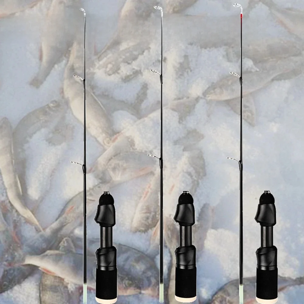 Mini matériel de pêche sur glace télescopique ultraléger, en fibre de verre, portable, M ML laissée