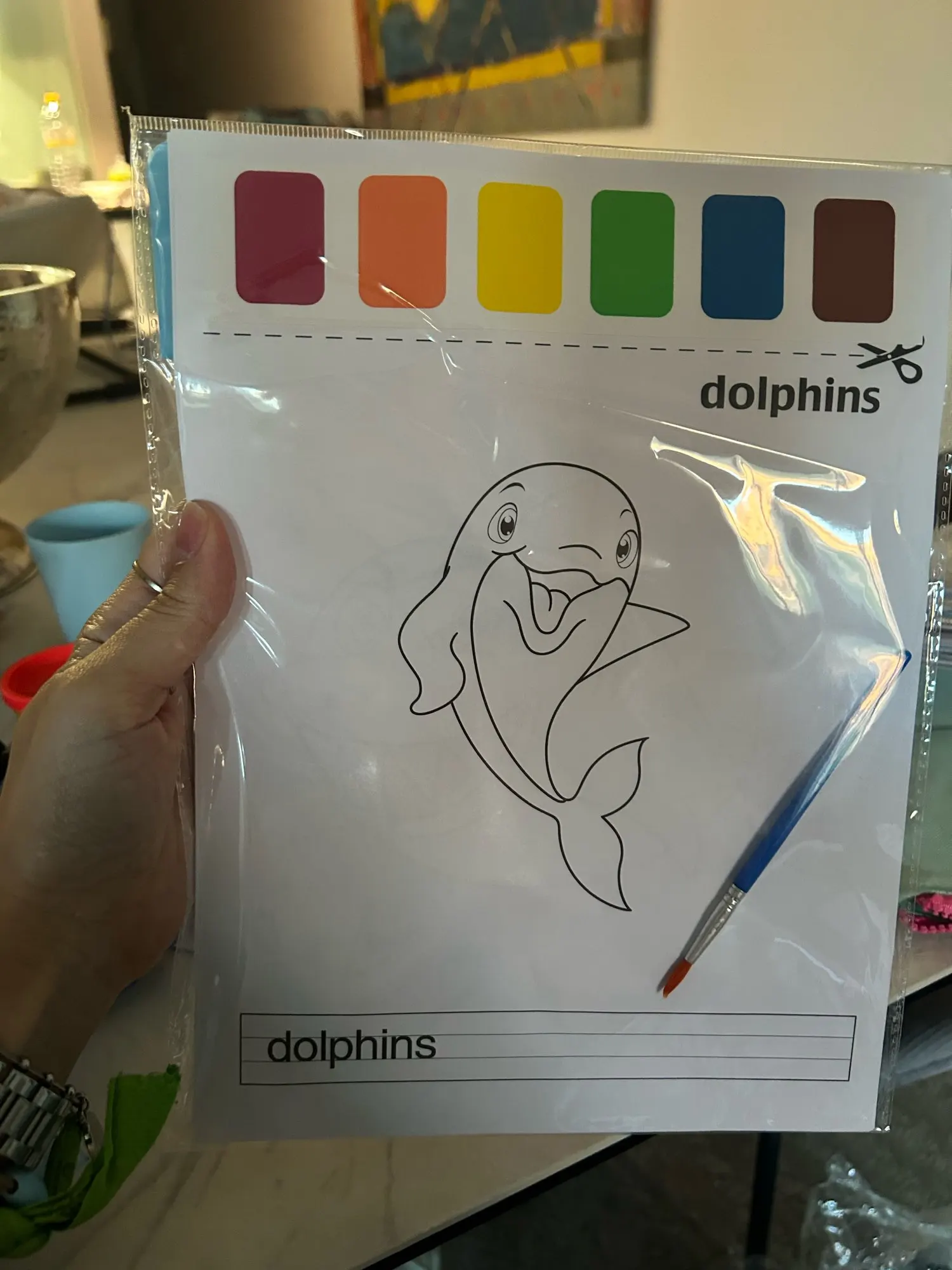 8Page/set Coloring Books For Kids Montessori Watercolor Paper With Paint Toys Portable Children Gouache Painting Education Toy photo review