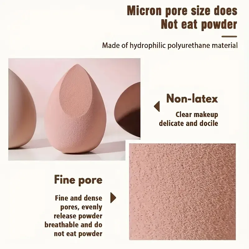 Make-up-Schwämme – wasseraktiviert, latexfrei, für Flüssigkeit und Puder, weiches Mischen, reisefreundlich (verschiedene Farben) ​