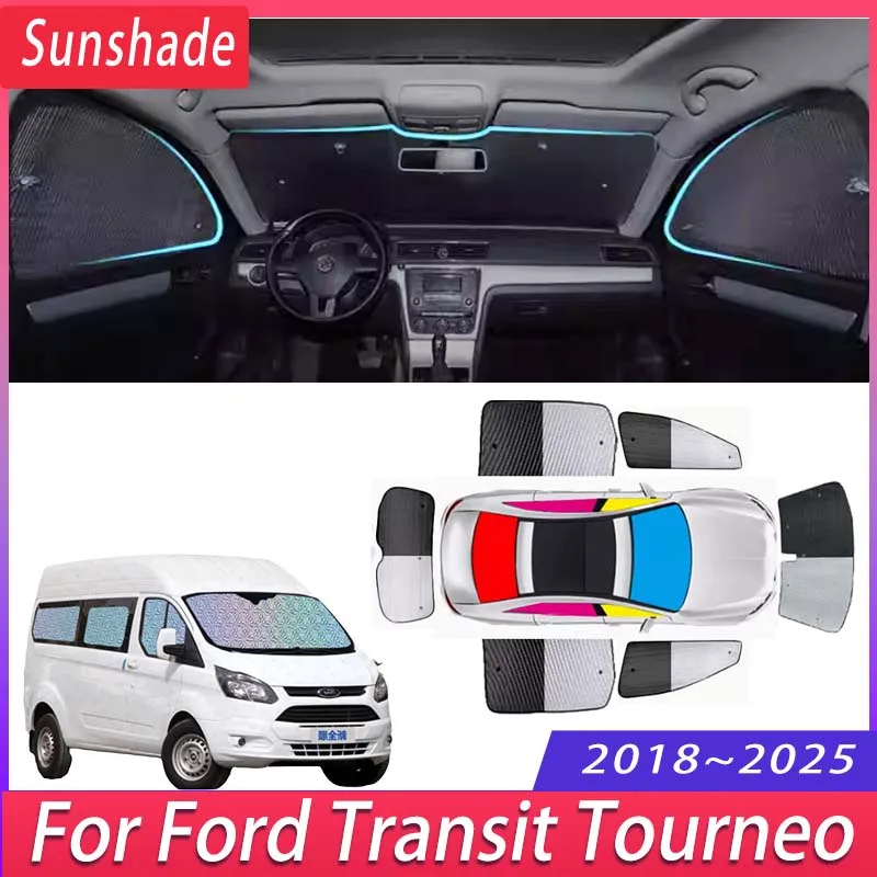 

Car Sunshade For Ford Transit Tourneo 2018~2025 2019 2020 2021 Car Heat Insulation Sun Protection Windshield Visor Accessories